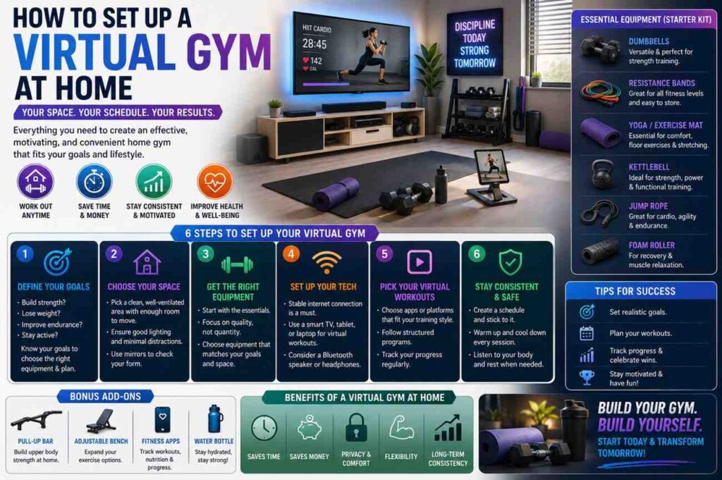 How to Set Up a Virtual Gym at Home